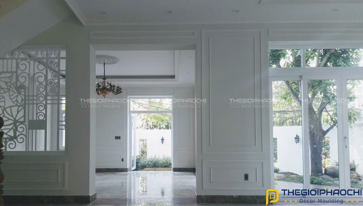 Thi Công Phào Chỉ Nhựa Hàn Quốc Biệt Thự Thiên Tuế